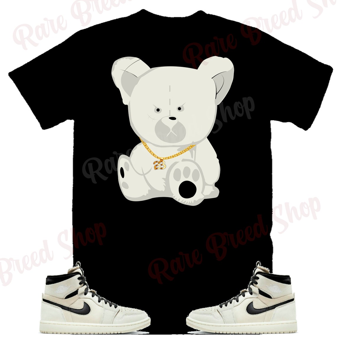 Air Jordan Retro 1 White Summit Teddy Bear Sneaker Tee Retro | Etsy