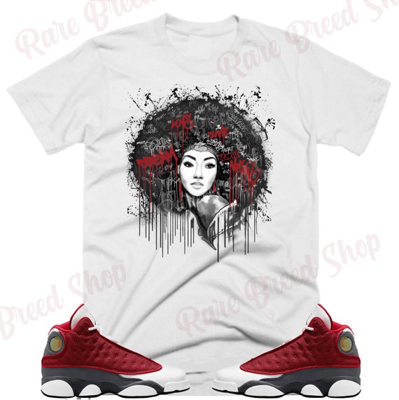 Afro Lady Air Jordan Retro 13 Red Flint 