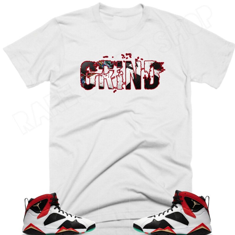 Jordan Retro 7 GC Chile Red Sneaker Tshirt Grind | Etsy