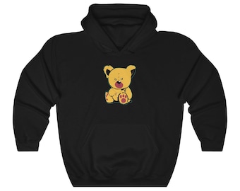 Black Hood Teddy Bear Hoodie to Match 