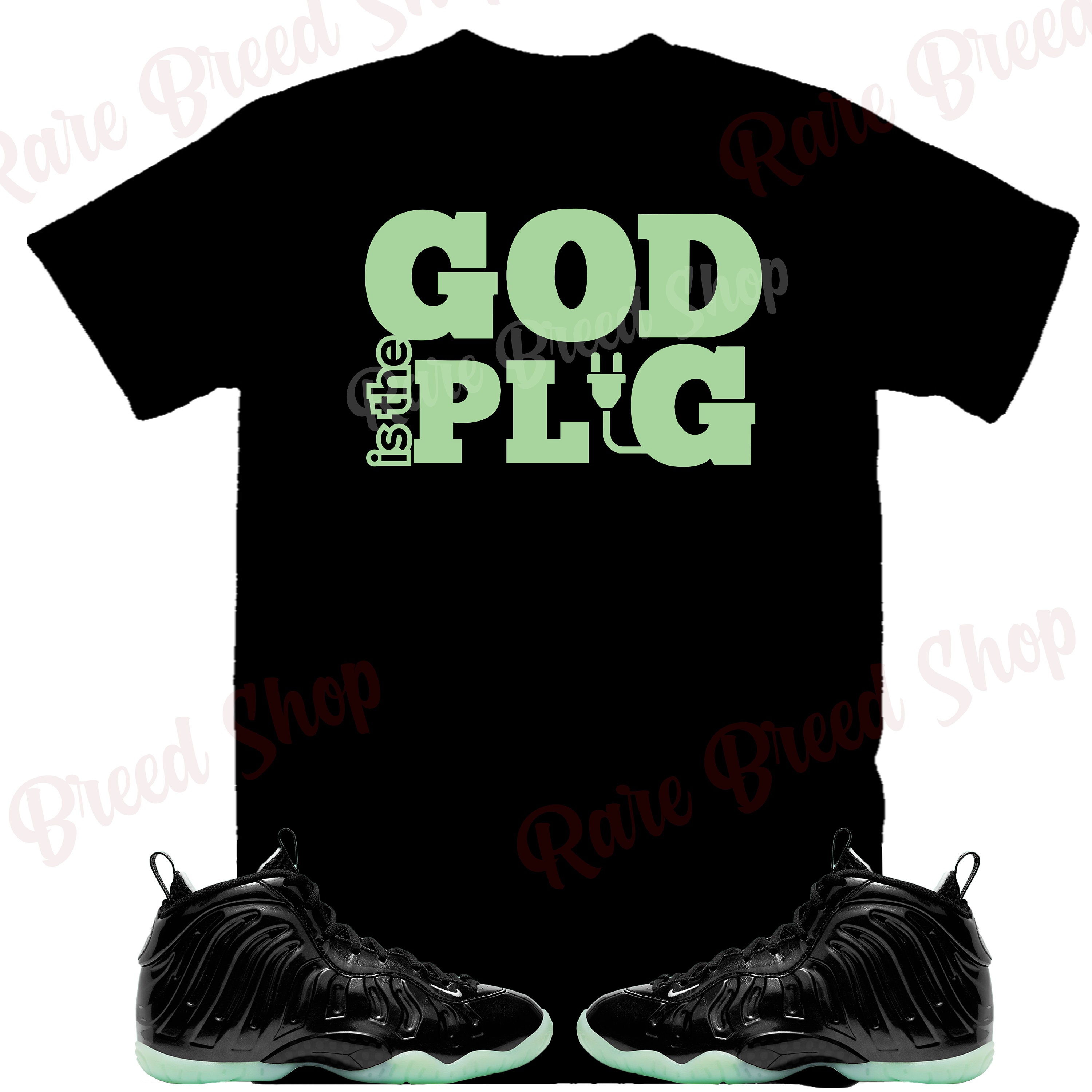 foamposite black barely green