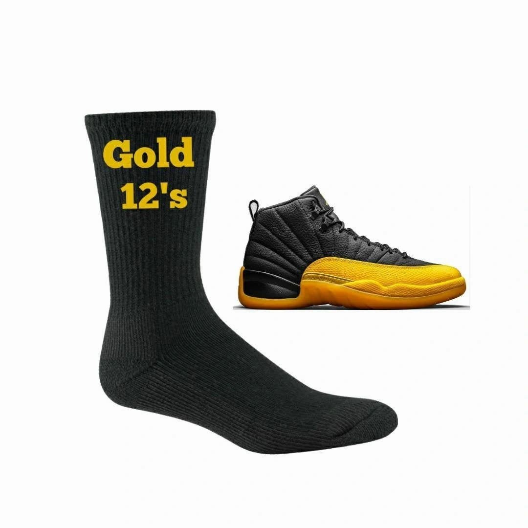 black gold jordan socks