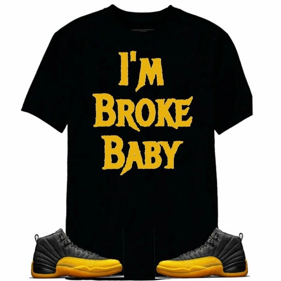 gold jordan 12 shirt