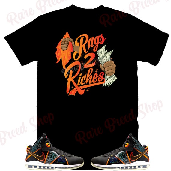 Rags To Riches Lebron 8 Space Jam Sneaker Tee Retro Lebron 8 | Etsy España