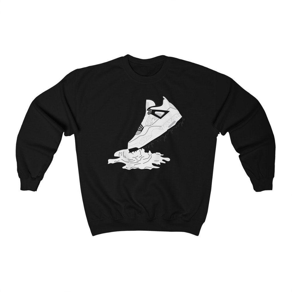 Shoe Dripping Sweatshirt to Match Air Jordan Retro 4 DIY, Air Jordan Retro 4 DIY Sweatshirt, DIY Retro 4 Sweatshirt