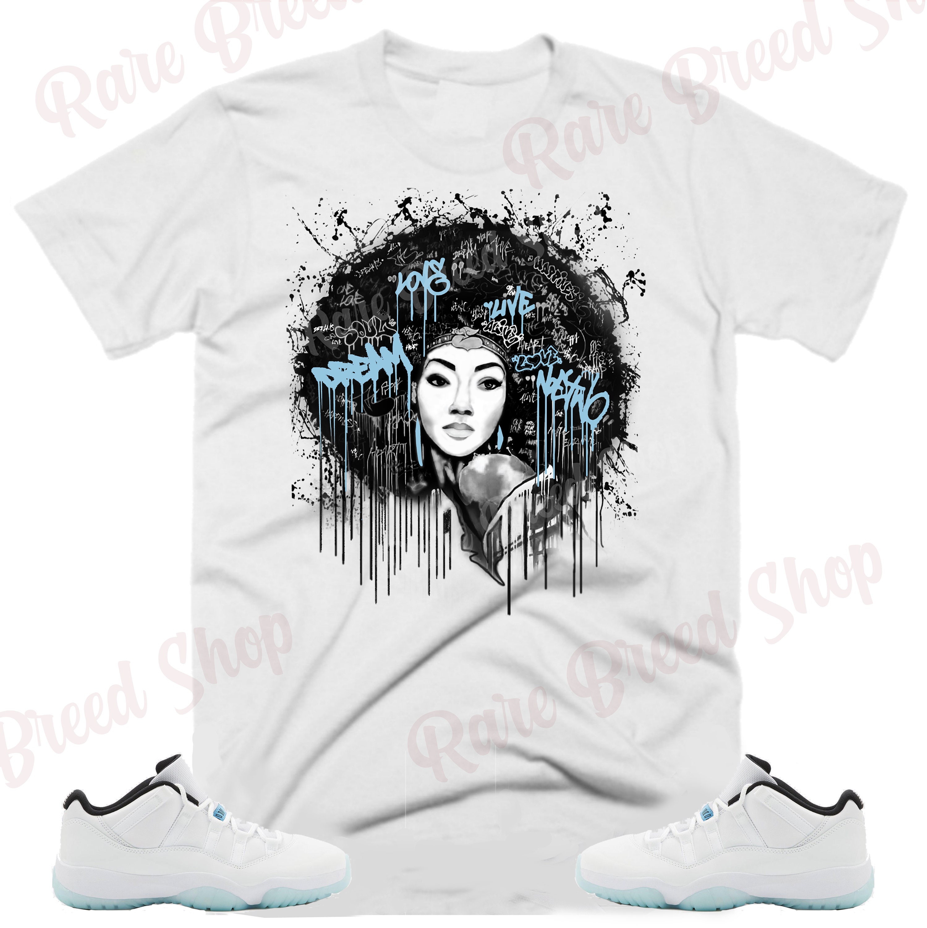 Afro Lady Air Jordan Retro 11 Low Legend Blue Sneaker Tee Etsy Ireland