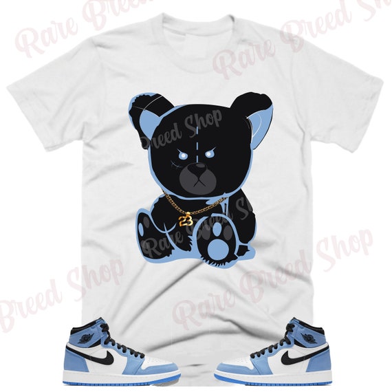 Osito de peluche Air Jordan Retro 1 Universidad Camiseta azul | Etsy España