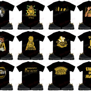 Air Jordan Retro 9 Dark Charcoal University Gold When It Rain | Etsy