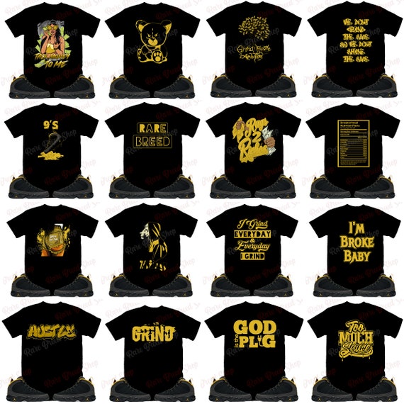 retro 9 gold charcoal