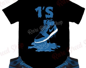 black and blue jordan shirt