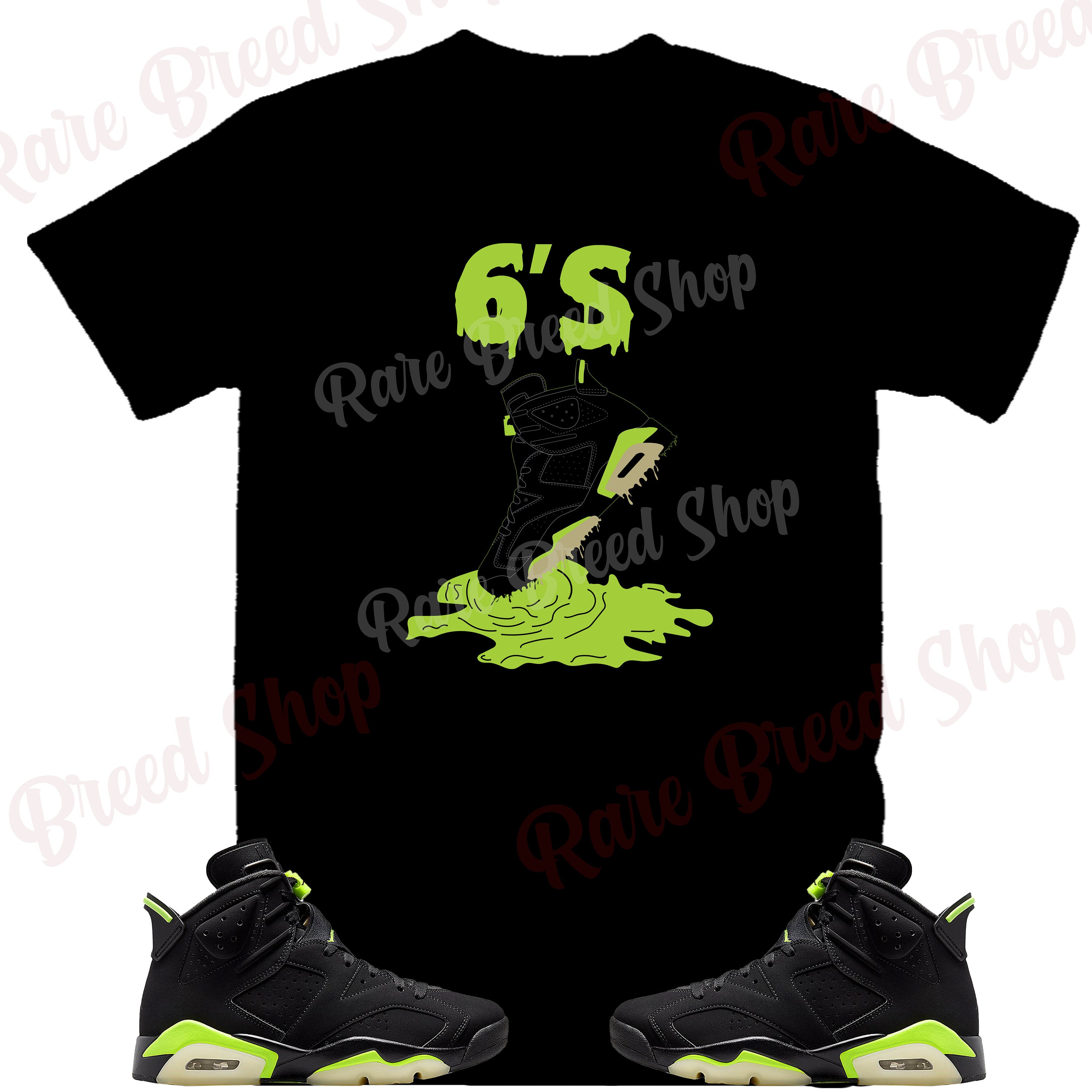 black and green jordan 6 shirt