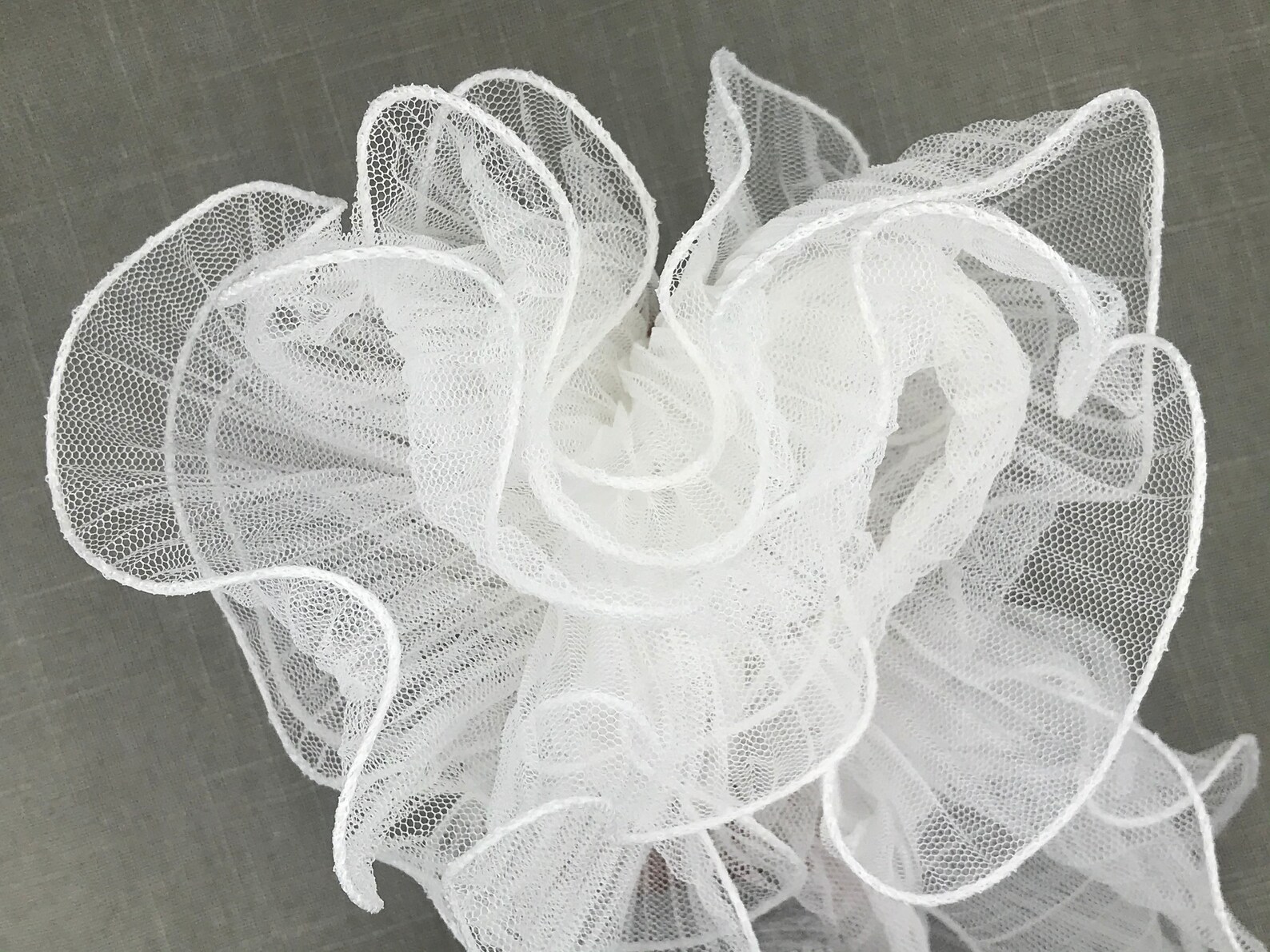 3 Layers Ruffled Tulle Lace With Fishing Line Borders Wedding Etsy