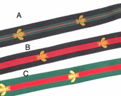 3 4 quot Gold Bee Ribbon Christmas Gift Ribbon Hair Bow Ribbon Choker Ribbon Striped Gift Ribbon