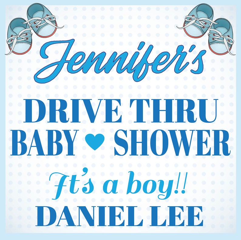 Quarantine Drive Thru Baby Shower Custom Vinyl Banner Etsy
