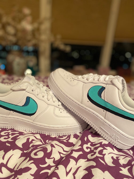 custom air force ones blue