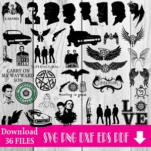 Supernatural Svg, Supernatural Silhouette, Winchester Svg, Castiel ...