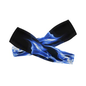 Blaze Blue Arm Cover,Arm Sleeves,UV Sunscreen Sleeve Camouflage sleeves cooling sleeves Long Arm Cover image 1