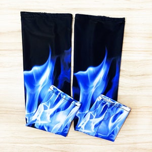 Blaze Blue Arm Cover,Arm Sleeves,UV Sunscreen Sleeve Camouflage sleeves cooling sleeves Long Arm Cover image 10
