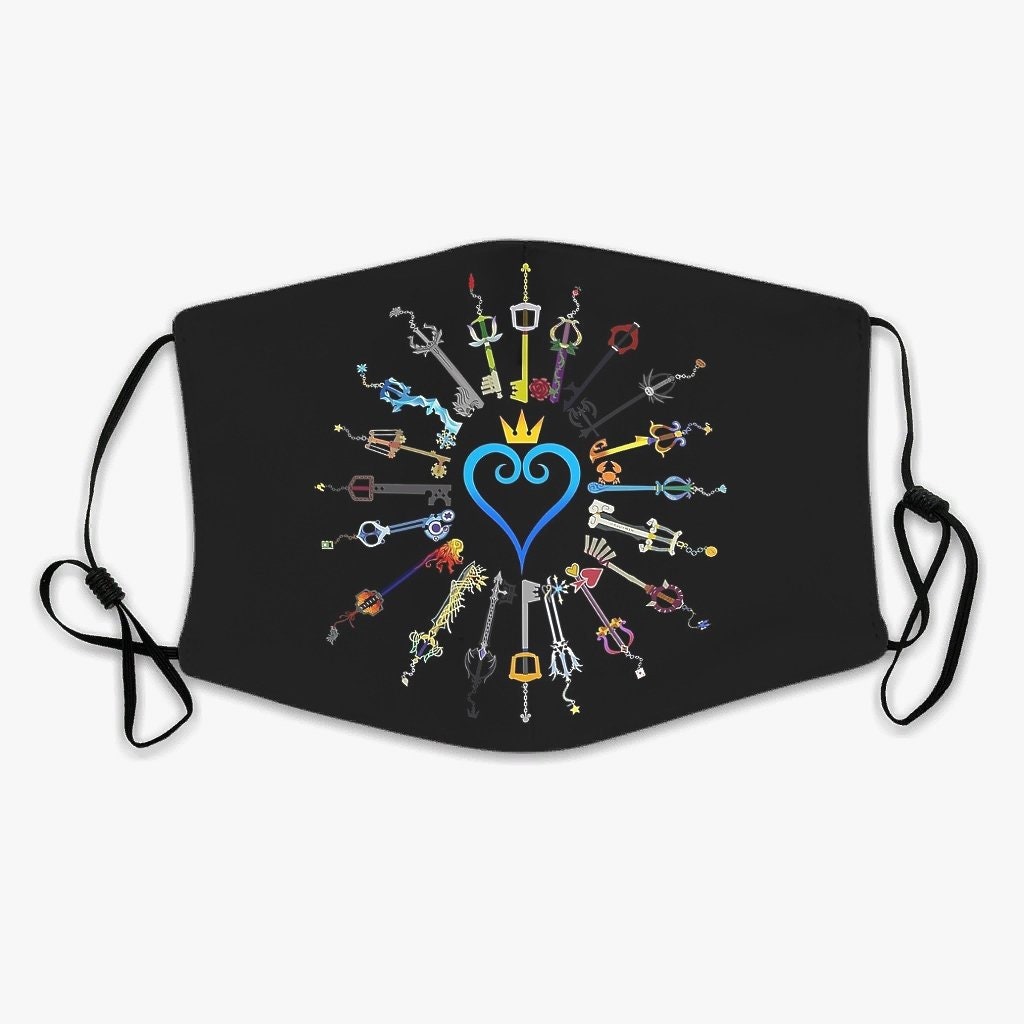 Kingdom Hearts Washable Face Mask with PM2.5 Filter .3D Mask Bracket