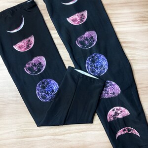 Purple Moon Phases Printed Long Arm Sleeves Long Arm Warmers,Gift For Lady image 2