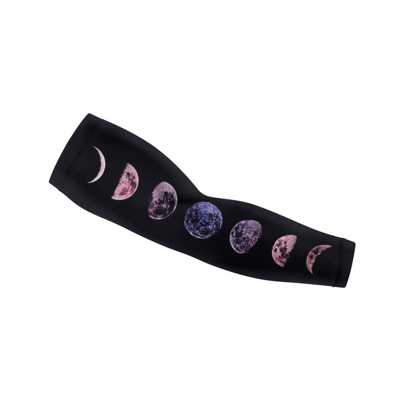 Purple Moon Phases Printed Long Arm Sleeves Long Arm Warmers,Gift For Lady image 5