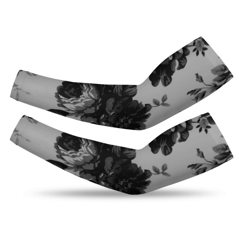 Gothic Floral Style Printed Long Arm Sleeves Long Arm Warmers,Sun Protection Sleeve.Drive UV Protection.Child Arm Sleeves image 4