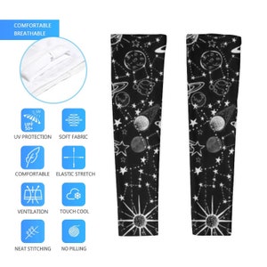 Colorful Universe Pattern Long Arm Sleeves Sun Protection Sleeve.Drive UV Protection.Child Arm Sleeves image 5