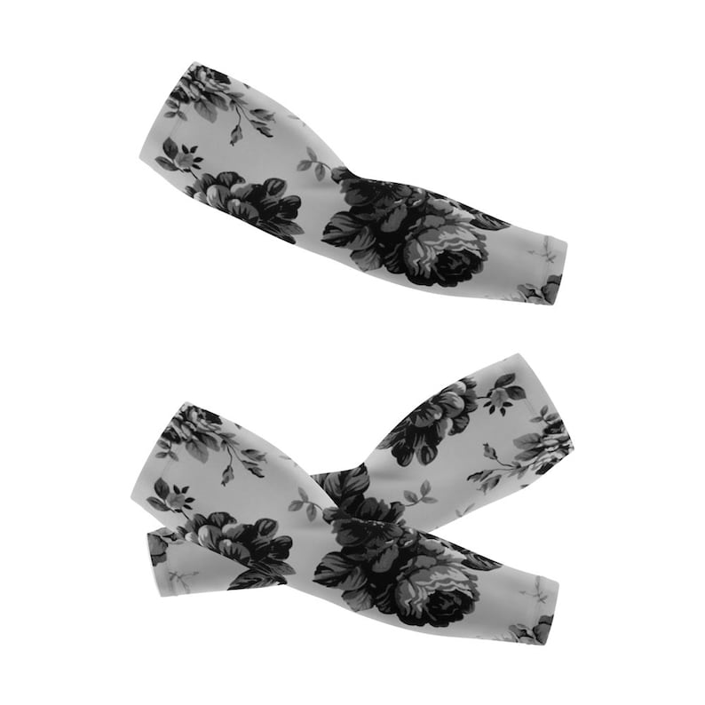 Gothic Floral Style Printed Long Arm Sleeves Long Arm Warmers,Sun Protection Sleeve.Drive UV Protection.Child Arm Sleeves image 3