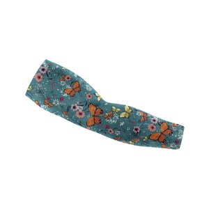 Butterfly Beautiful Flowers Sun Protection Long Arm Sleeves Long Arm Warmers, Kids&Adult image 4