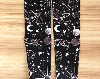 Colorful Universe Pattern Long Arm Sleeves | Sun Protection Sleeve.Drive UV Protection.Child Arm Sleeves