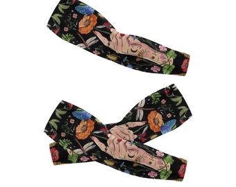 Summer Cicadas Chirping  Printed Long Arm Sleeves Long Arm Warmers,Sun Protection Sleeve.Drive UV Protection