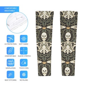 Demonic Skull Printed Arm Cover Long Arm Sleeves image 5