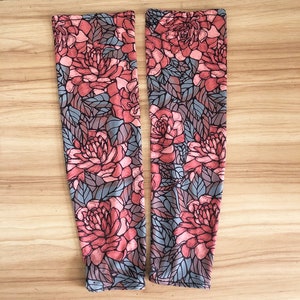 Flower Texture Arm Sleeves,Long Arm Warmers, Arm Sleeves for Woman