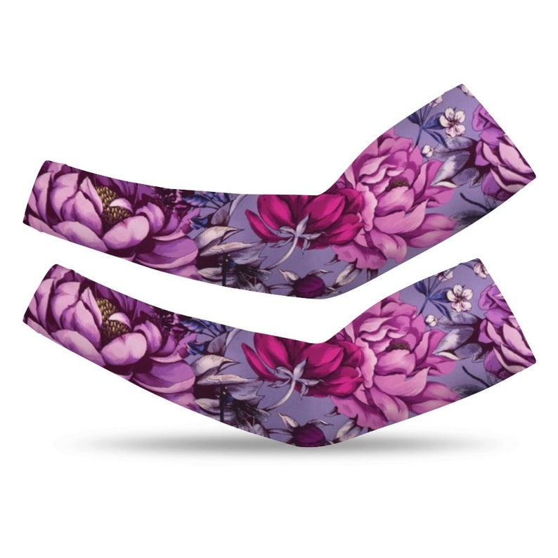 Peony Flower Magic Printed Long Arm Sleeves Long Arm Warmers,Sun Protection Sleeve.Drive UV Protection.Must Have Driving Supplies For Ladies image 6