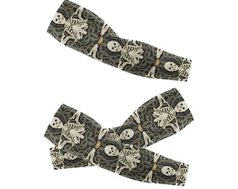 Demonic Skull  Printed  Arm Cover Long Arm Sleeves