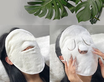 Reusable Facial Steamer Towel  Beauty Salon Hot Compress Face Towel Masks