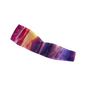 Sunburst Rainbow Colors Arm Cover,Arm Sleeves,UV Sunscreen Sleeve Camouflage sleeves cooling sleeves Long Arm Cover image 3