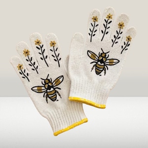 Children Bee Gardening Gloves Garden Yard Work Boys & Girls Gloves for Weeding, Digging, Planting,Pruning