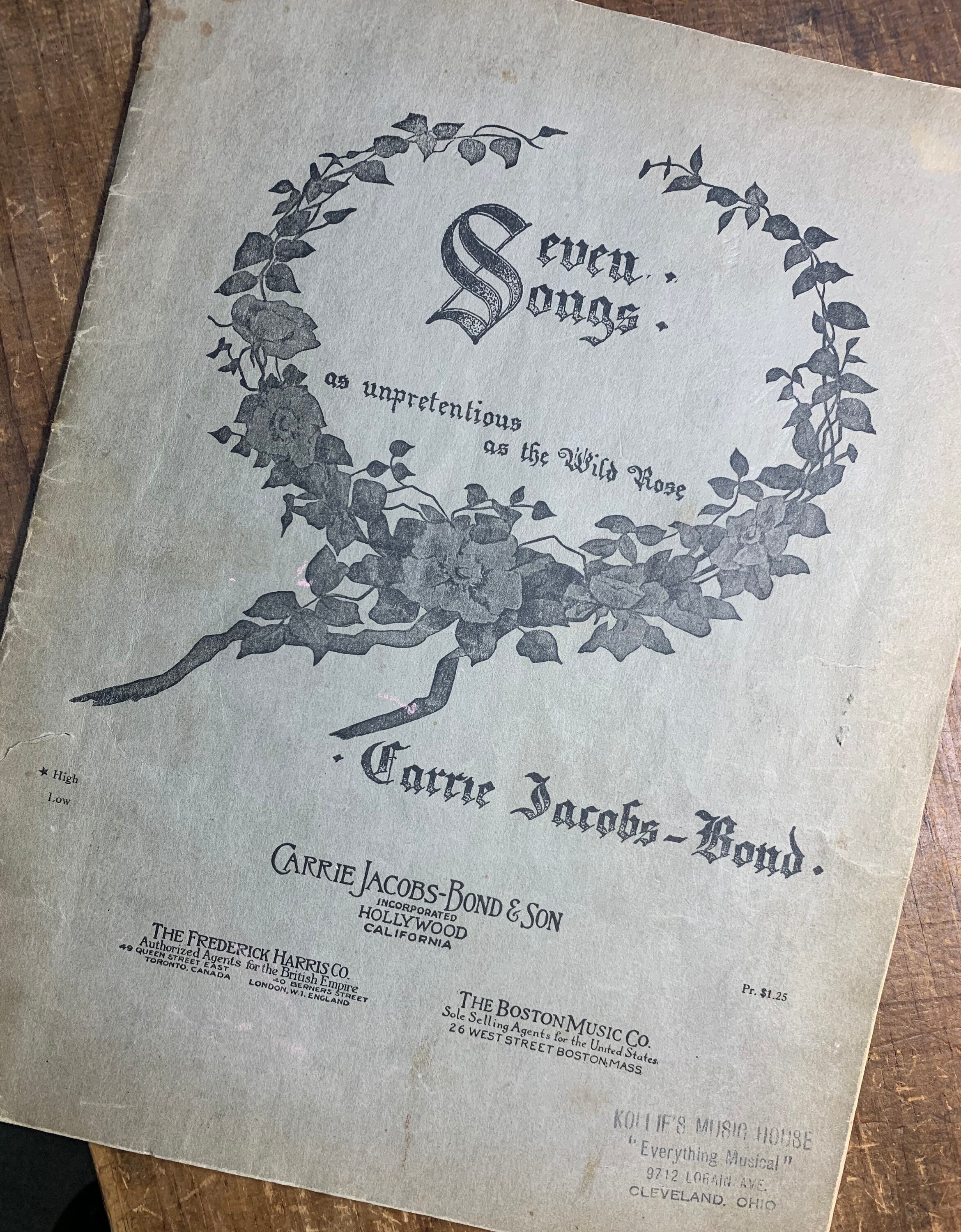 Vintage Sheet Music Book Flowers Sheet Music Song Book Etsy