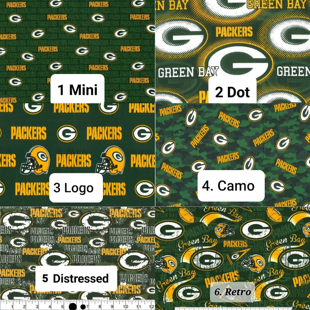 Green Bay Packers 100% Cotton Fabric - Etsy
