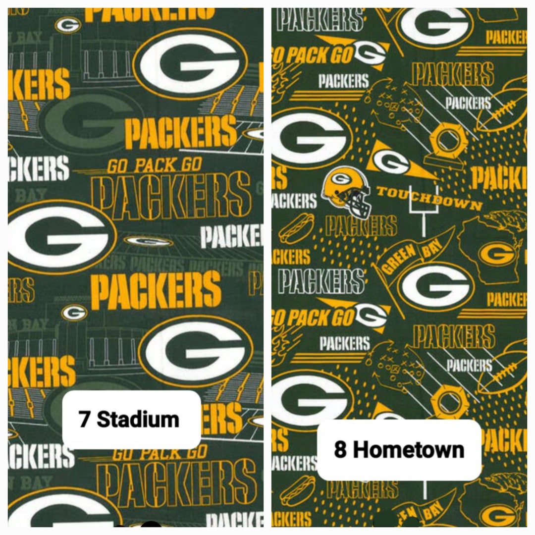 Packer Material Green Bay Packers 100% Cotton Fabric - Etsy