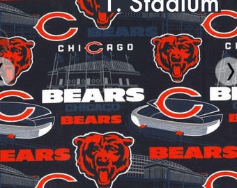 Chicago Bears Stadium 100% Cotton Fabric