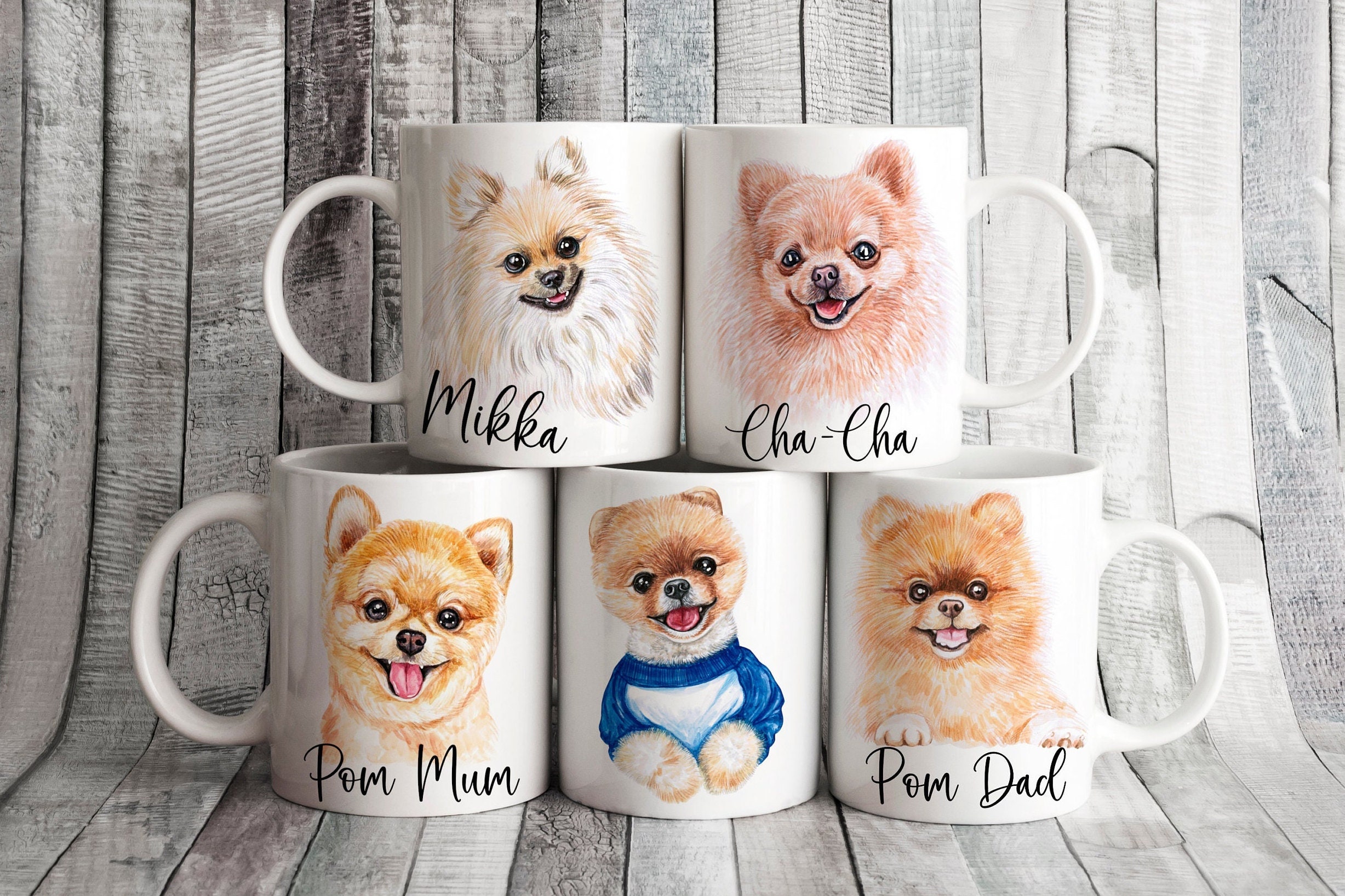 Pom Mugs Dogs Pom Pomeranian Lover Dog Mom Mommy Pom Pet Lovers