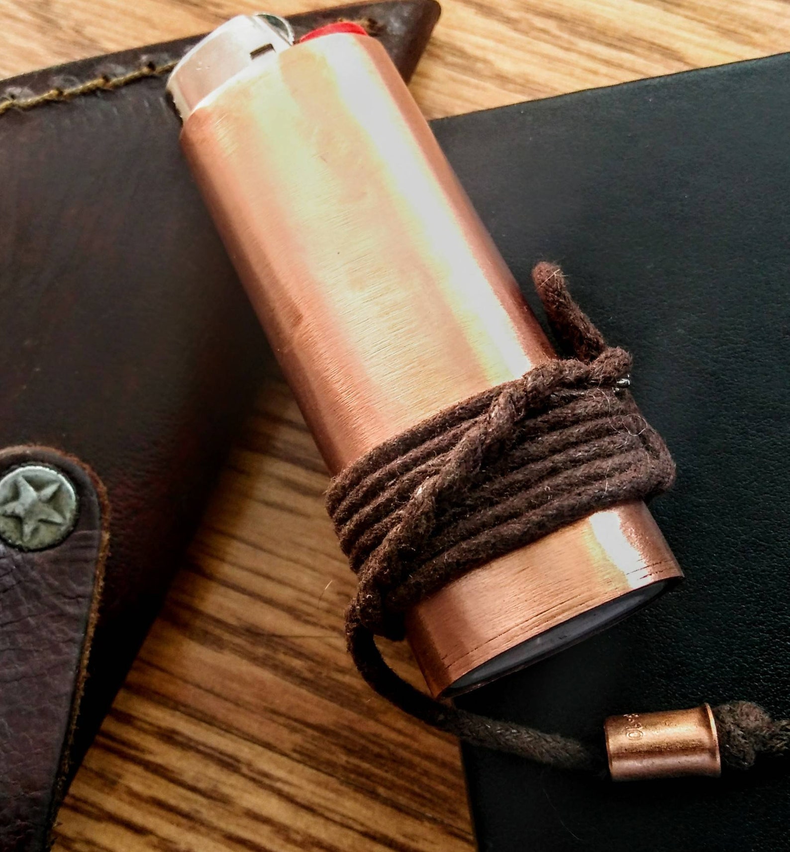 Copper Lighter case BIC Lighter Keychain Lighter holder Etsy
