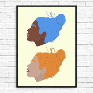 Digital Art Print- Womens' Side Profile *digital download