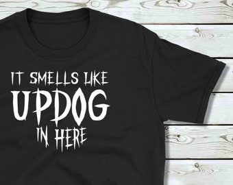 It Smells Like Updog in Here - The Office T-shirt - 100% Cotton Black T-shirt, What's Updog? - The Office, Scranton, Pennsylvania