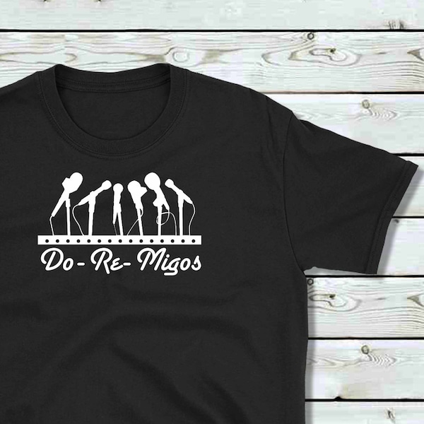 Do-Re-Migos - Dwight Schrute & Andy Bernard - Cornell University - The Office T-shirt - Deep Tracks Only - Acapella Black Cotton T-shirt