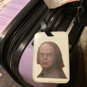 Think This is Your Bag False. The Office Luggage Tag Dwight Schrute Funny Luggage Tag, Dunder Mifflin Luggage image 2