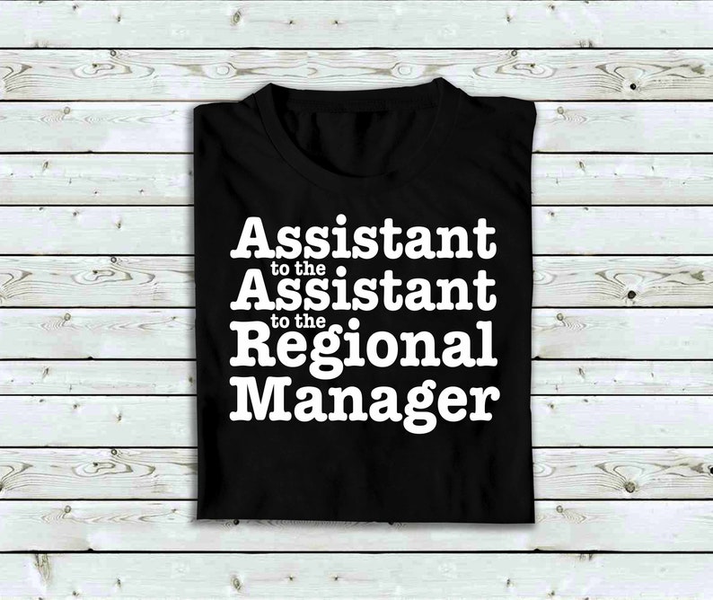 Assistant to the Assistant Regional Manager AARM The Office T-shirt 100% Cotton Black T-shirt Deep Tracks Only, Dwight Schrute image 1