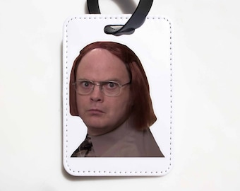 Dwight As Meredith - The Office Luggage Tag - Dwight Schrute - Funny Luggage Tag, Dunder Mifflin Luggage